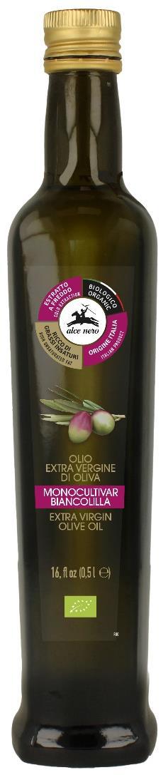 Oliwa z oliwek extra virgin Biancolilla BIO 500 ml - ALCE NERO