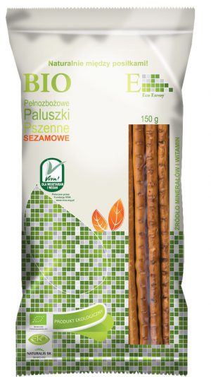 Paluszki pszenne z sezamem Bio 150 g - ENVOY