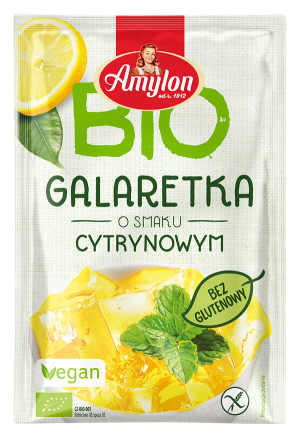 Galaretka o smaku cytrynowym bezglutenowa BIO 40 g - AMYLON