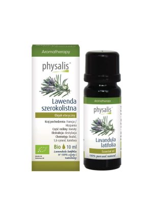 Naturalny olejek eteryczny LAWENDA SZEROKOLISTNA BIO 10 ml - PHYSALIS