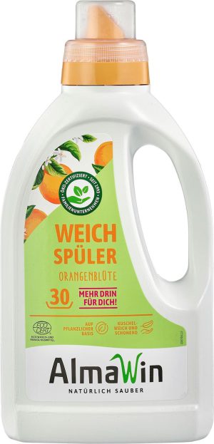 Płyn do płukania i zmiękczania tkanin pomarańczowy eco 750 ml - ALMAWIN