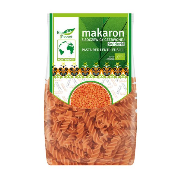 Makaron (z soczewicy czerwonej) świderki bio 250 g - BIO PLANET
