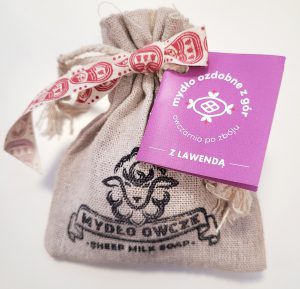 Sakiewka- mydełko ozdobne lawendowe