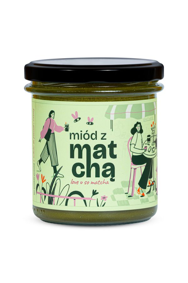MIÓD Z MATCHĄ 430g-PASIEKA SADOWSKICH