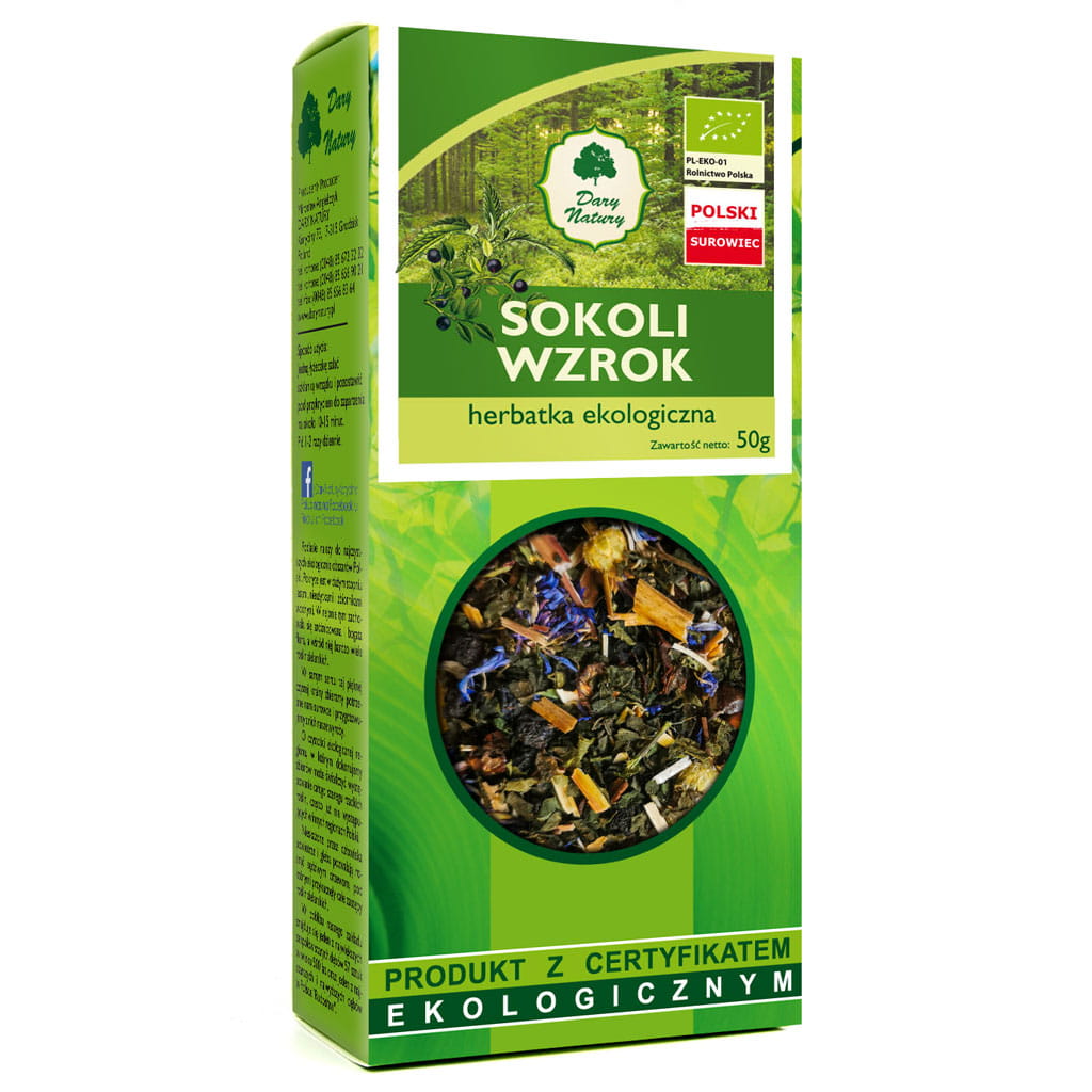 HERBATKA SOKOLI WZROK EKO 50G - DARY NATURY