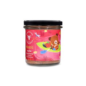 PASTA ORZECHOWA Z MIODEM I TRUSKAWKAMI- MIODZIŚ-PASIEKI SADOWSKICH