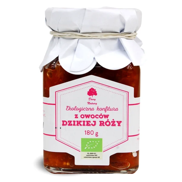 KONFITURA Z DZIKIEJ RÓŻY EKO 180g - DARY NATURY