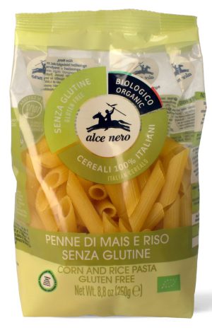 MAKARON ( KUKURYDZIANO - RYŻOWY) PENNE BEZGLUTENOWY BIO 250g - ALCE NERO