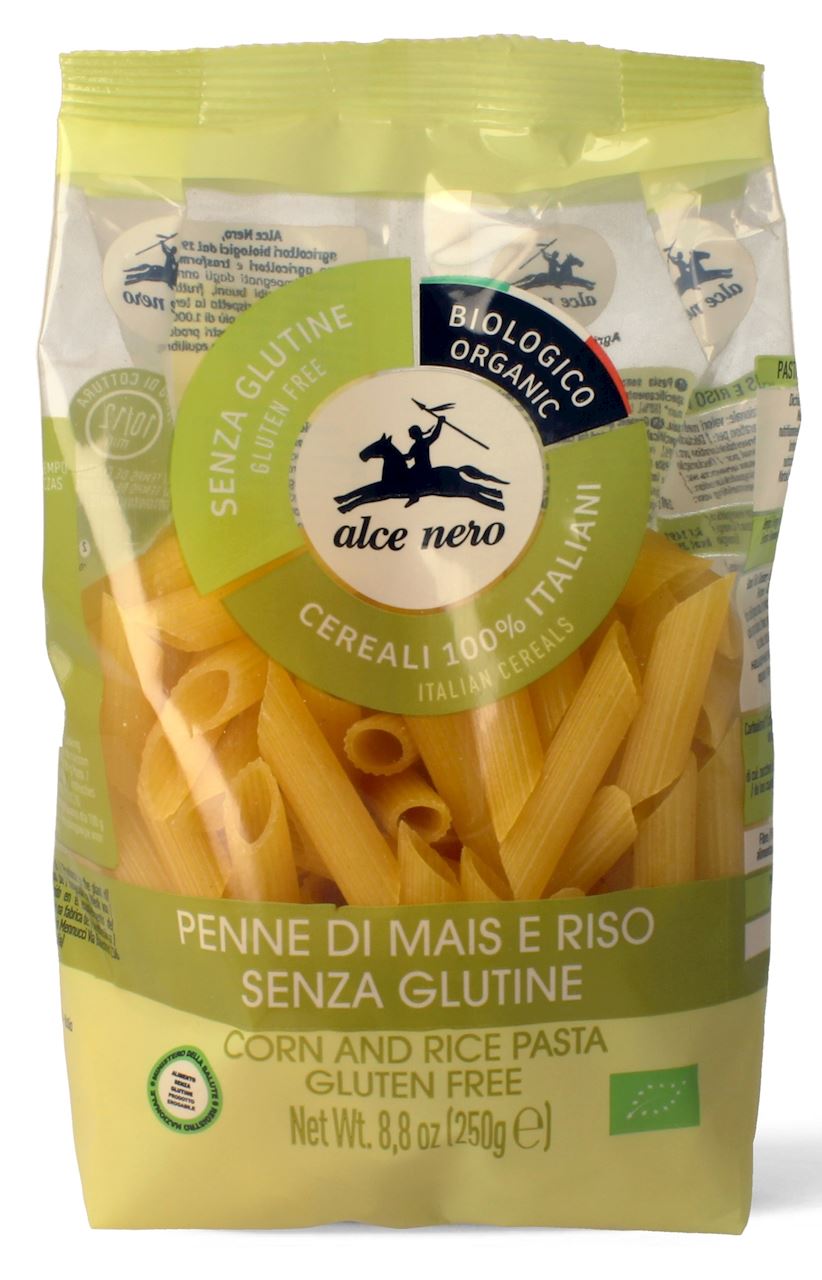 MAKARON ( KUKURYDZIANO - RYŻOWY) PENNE BEZGLUTENOWY BIO 250g - ALCE NERO