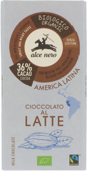 CZEKOLADA MLECZNA FAIR TRADE BIO 100g - ALCE NERO