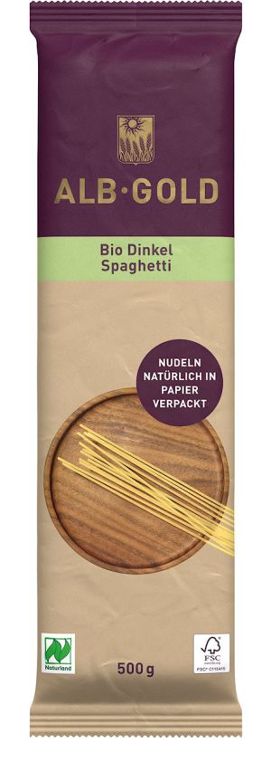MAKARON ( ORKISZOWY) SPAGHETTI BIO 500g - ALB GOLD