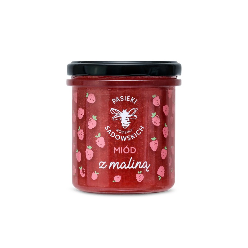 MIÓD Z MALINĄ 430g- PASIEKI SADOWSKICH