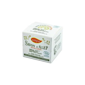 MYDŁO Z ALEPPO W KOSTCE OLIWKOWE Z OLEJEM LAUROWYM 25 % ECO 190g-ALEPIA