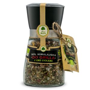 SÓL HIMALAJSKA Z EKO ZIOŁAMI DO GRILLA 120g Z MŁYNKIEM -DARY NATURY
