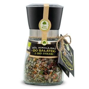 SÓL HIMALAJSKA Z EKO ZIOŁAMI DO SAŁATEK 95g Z MŁYNKIEM -DARY NATURY