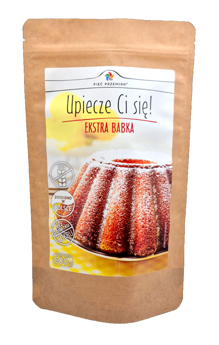 MIESZANKA NA EKSTRA BABKĘ (BABKA PIASKOWA) BEZGLUTENOWA 500g-PIĘĆ PRZEMIAN