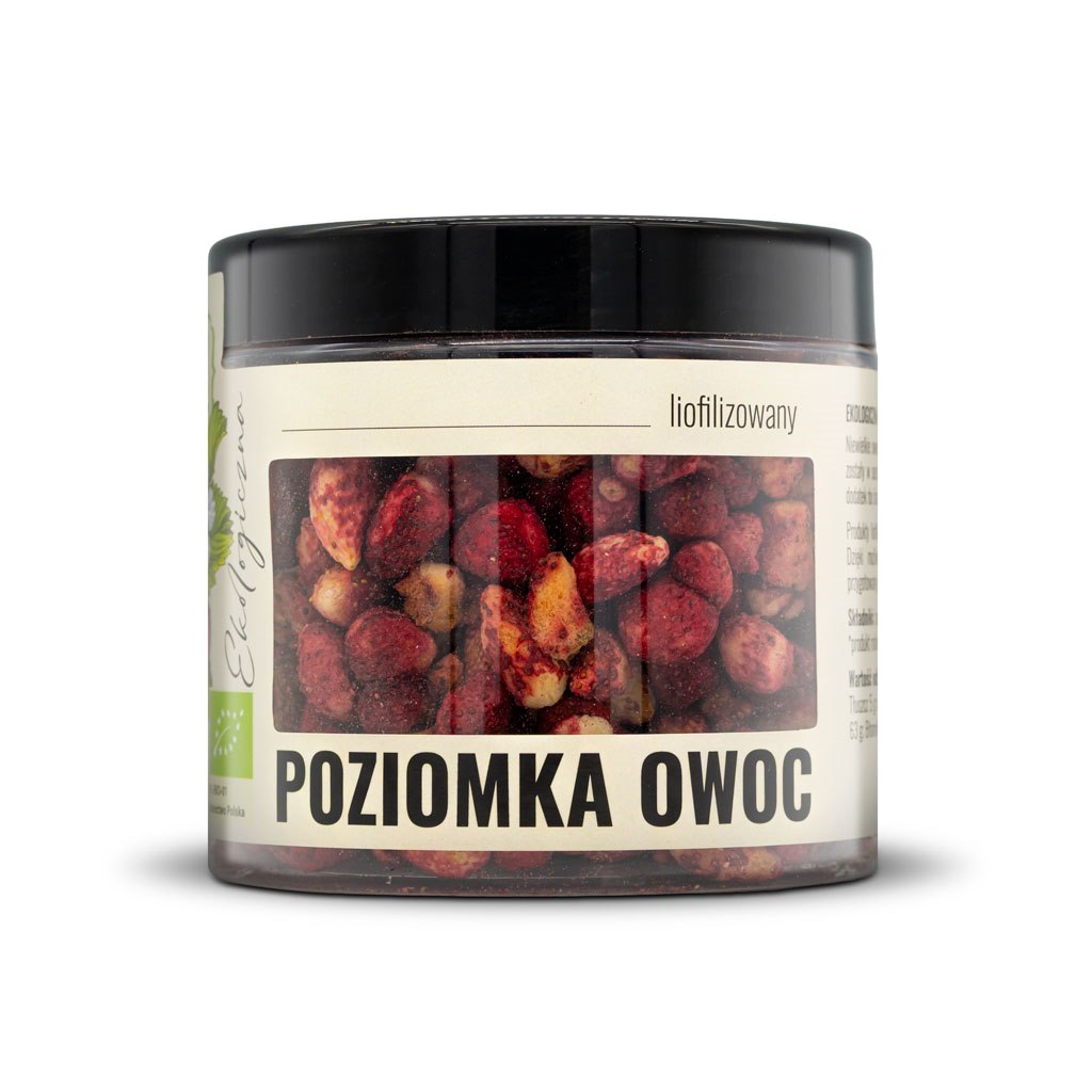 POZIOMKA OWOC LIOFILIZOWANY SŁÓJ EKO 40g-DARY NATURY