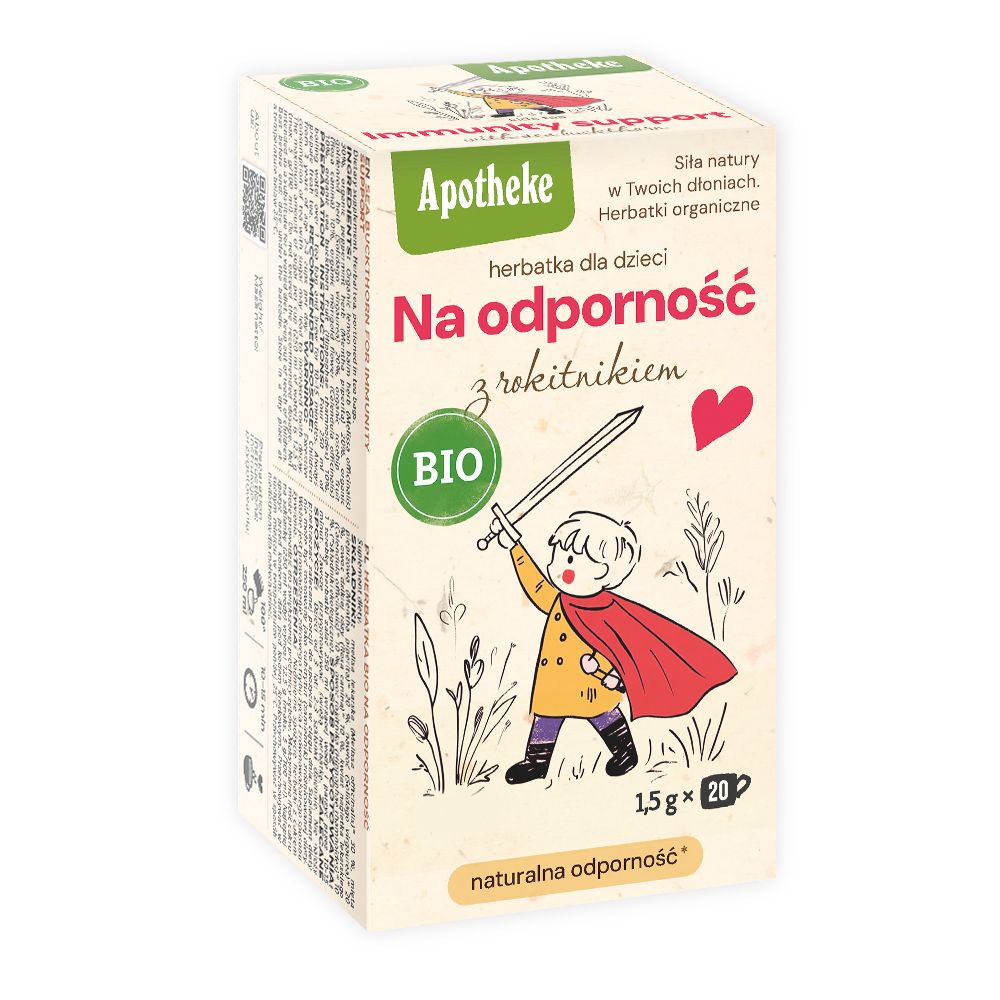 HERBATKA DLA DZIECI NA ODPORNOŚĆ Z ROKITNIKIEM BIO (20 x 1,5 g) 30 g - APOTHEKE