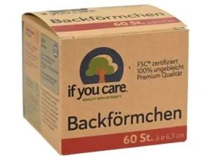 Papilotki do muffinek, papierowe foremki na babeczki, 6,3 cm, FSC, 60 sztuk, If You Care