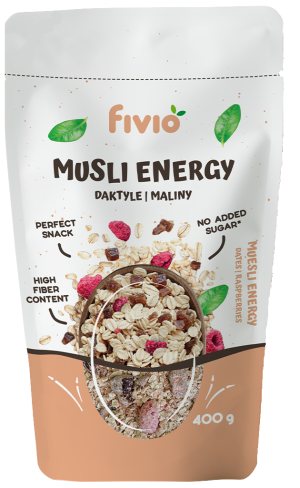 MUSLI ENERGY DAKTYLE MALINY 400g - FIVIO