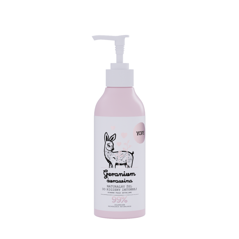 Naturalny żel do higieny intymnej, geranium i żurawina, 300 ml- Yope